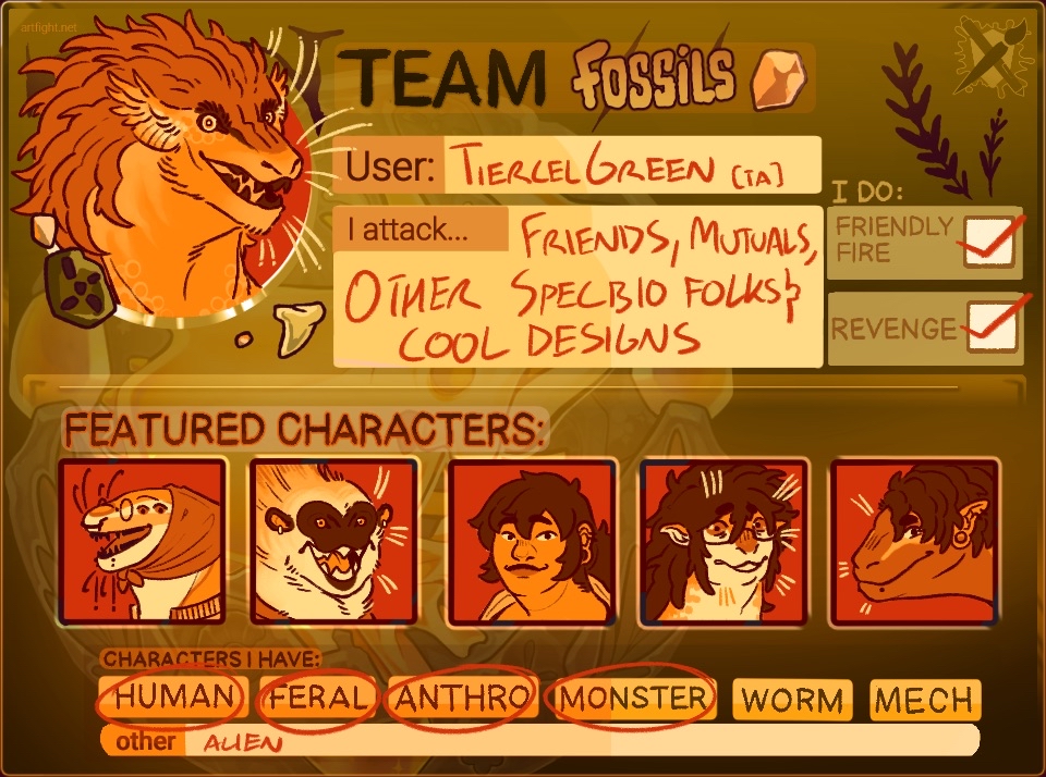 Tiercel Green Artfight Card