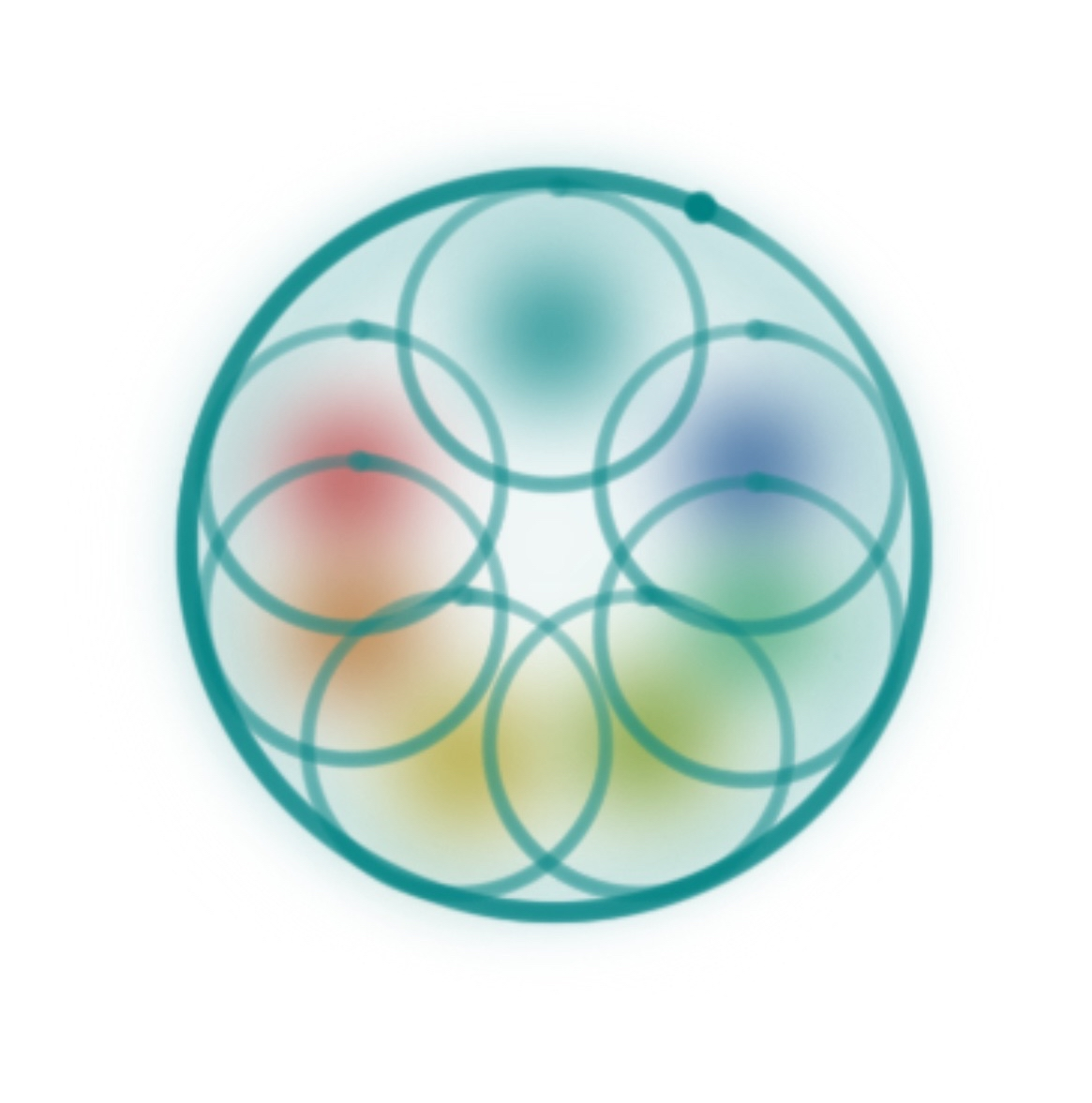 A depiction of a soul but with 7 glowing parts instead of the typical three.